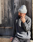 Bonnet Beanie laine mist - Poudre Organic