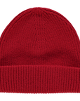 Bonnet Beanie laine Scarlett Red - Poudre Organic