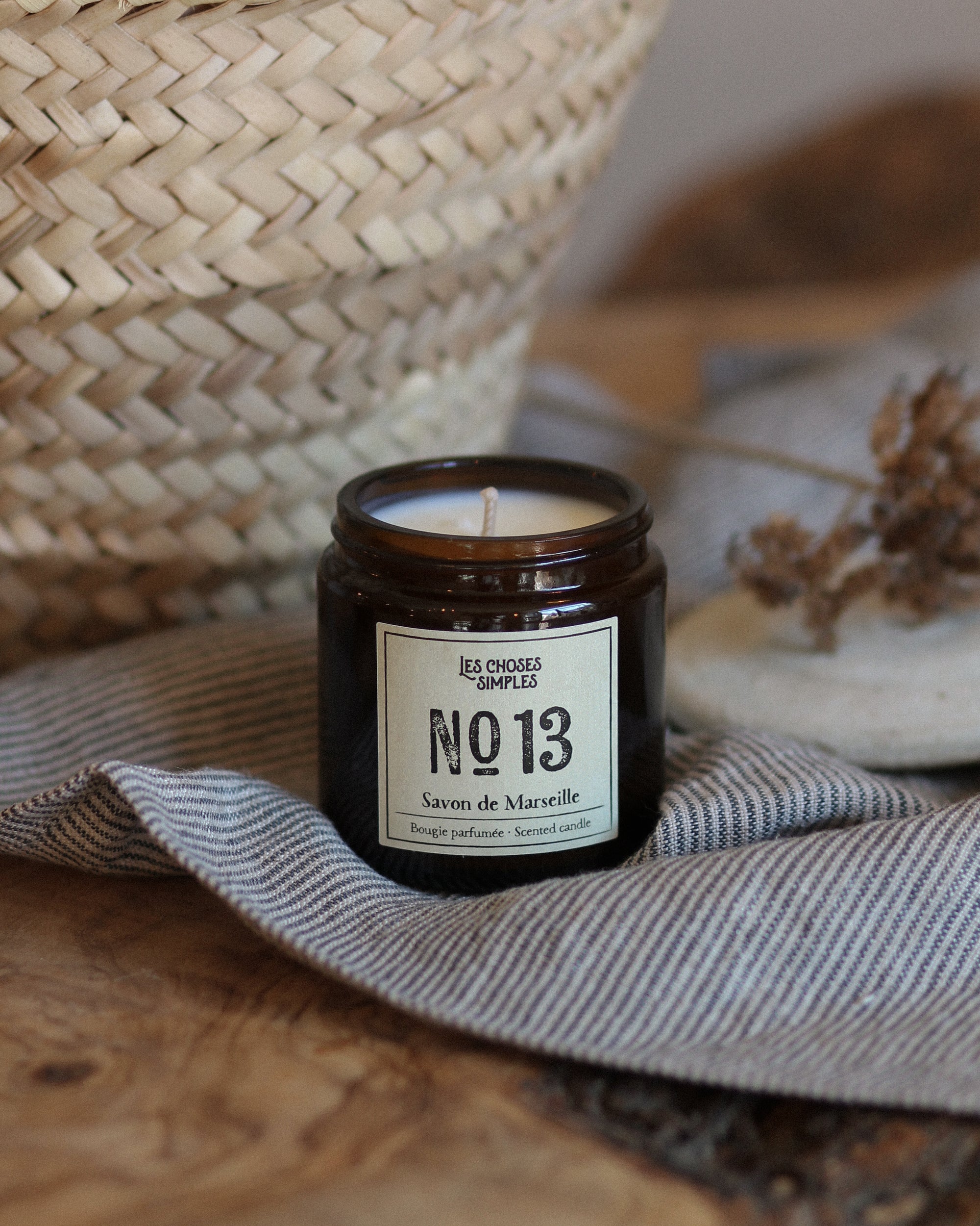 bougie savon de marseille en pot en verre