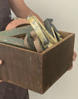 Grande caisse en teck ancien recyclé