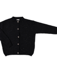 Cardigan Pétale Laine Speckled Black - Poudre Organic