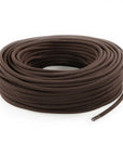 Câble électrique textile Lin Marron - 2x0,75mm²