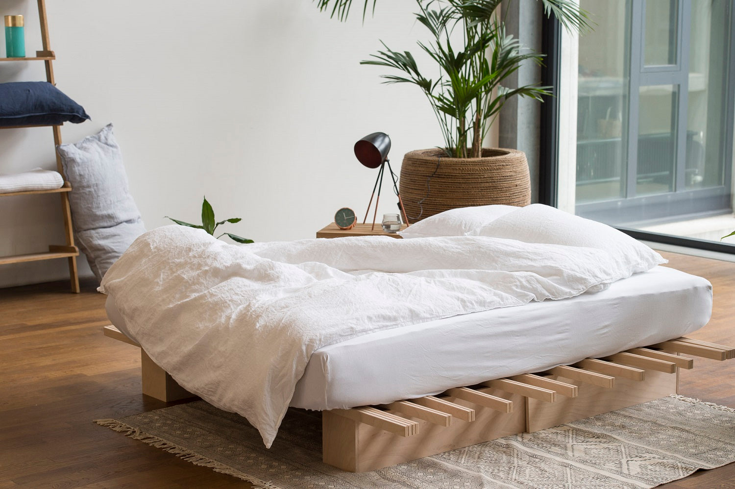 housse de couette en lin lavé blanc