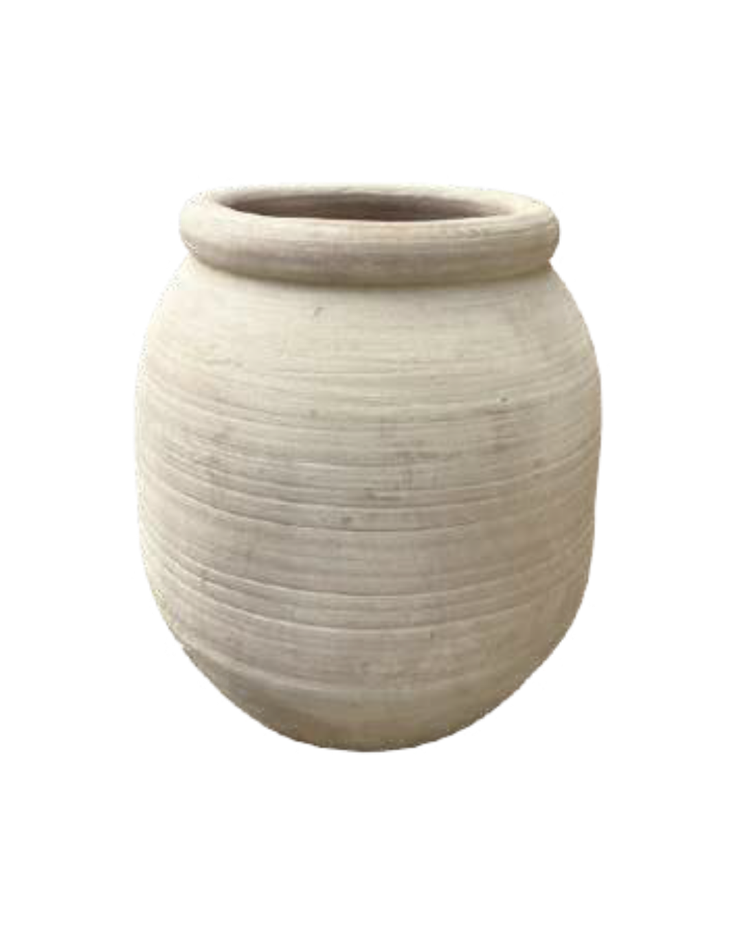 Jarre provençale, pot en terre cuite blanche, poterie artisanale Provence Vaucluse Maison Farigoulette L'Isle-sur-la-Sorgue