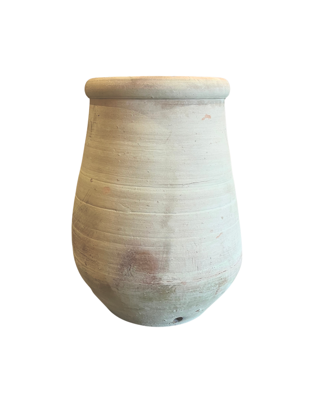 Jarre provençale, pot en terre cuite blanche, poterie artisanale Provence Vaucluse Maison Farigoulette L'Isle-sur-la-Sorgue