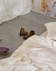 Housse de couette Louise percale de coton bio non teint - lavie