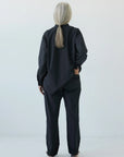 Pantalon Yoko en coton bio washed black - lavie