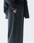 Pantalon Yoko en coton bio washed black - lavie