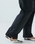 Pantalon Yoko en coton bio washed black - lavie