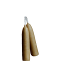 Paire de bougies épaisses en cire d'abeille