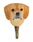 Patère murale animal bois sculpté à la main - Golden Retriever