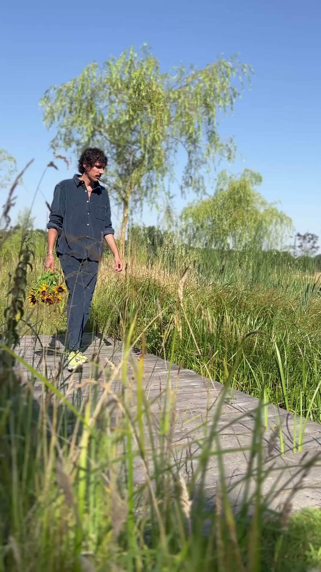 Chemise Lenhador velours côtelé Midnight Navy - Poudre Organic x Maison Farigoulette