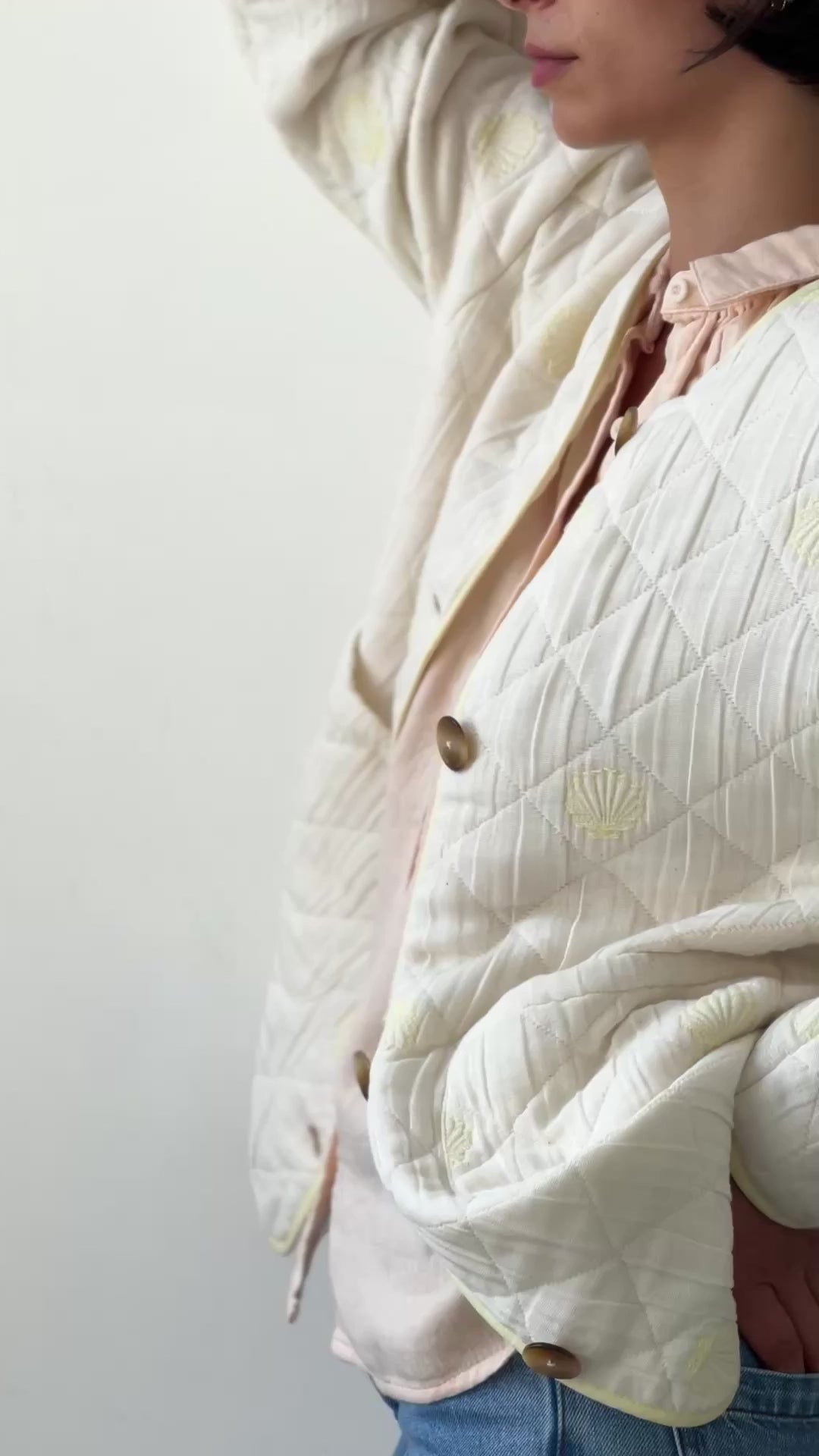 Veste Millet Pastel Yellow Coquillage - Poudre Organic x Maison Farigoulette