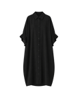 Robe chemise manche courte - noir