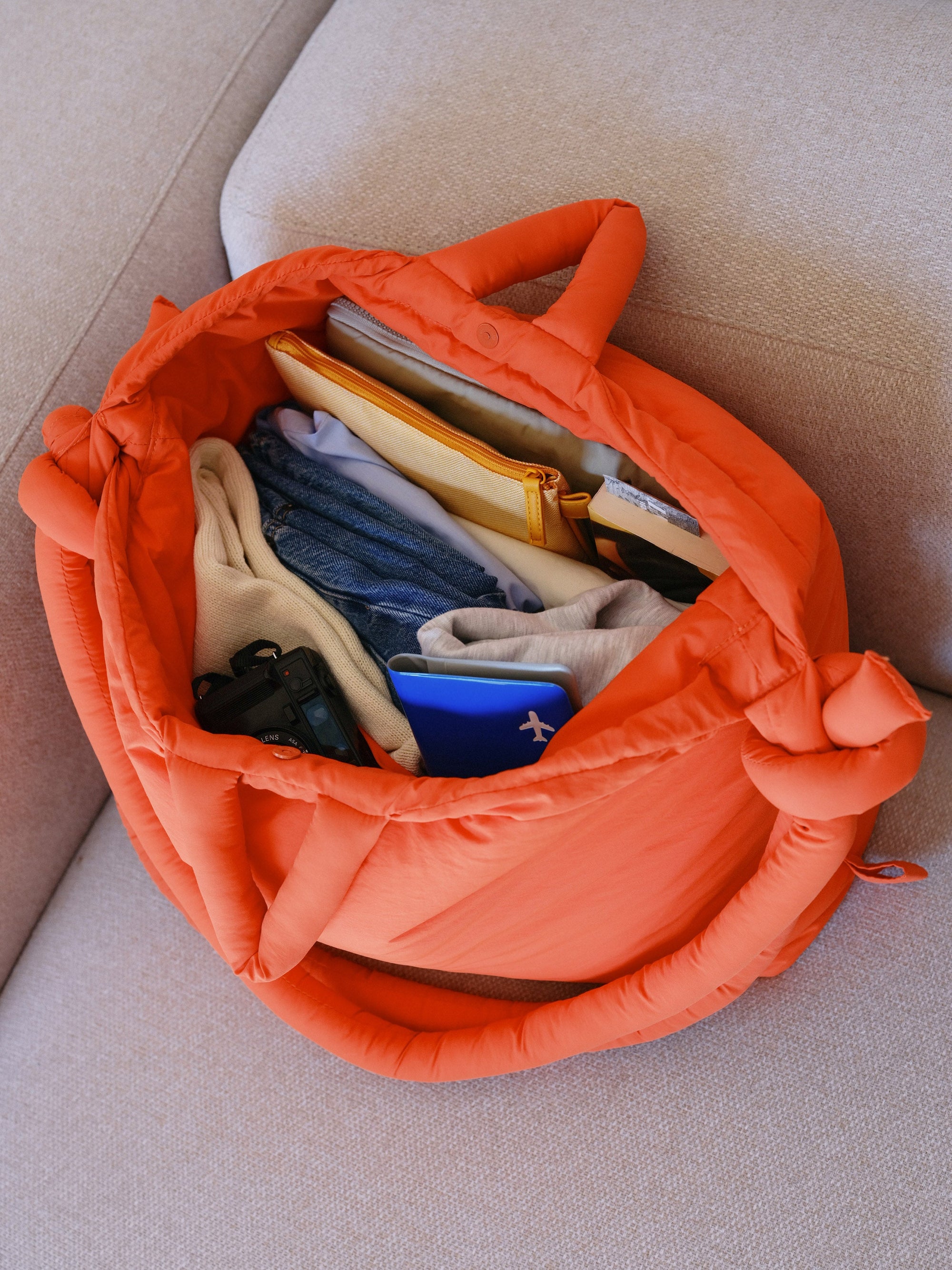 sac en nylon imperméable couleur coraille