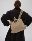 sac en nylon imperméable beige