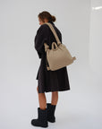 sac en nylon imperméable beige