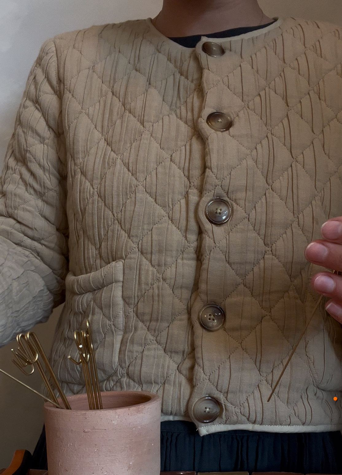 Veste Anis Olive Gray - Poudre Organic