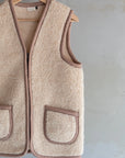 Veste sans manches laine - camel