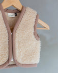 Veste sans manches laine - bébé - camel