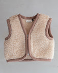 Veste sans manches laine - bébé - camel