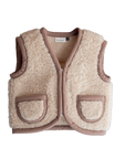 Veste sans manches 100% laine de mouton - Enfant - Camel