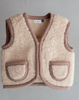 Veste sans manches laine - enfant - camel