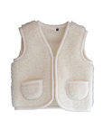 Veste sans manches 100% laine de mouton - Enfant - Écru