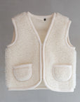 Veste sans manches laine - enfant - écru